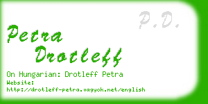 petra drotleff business card